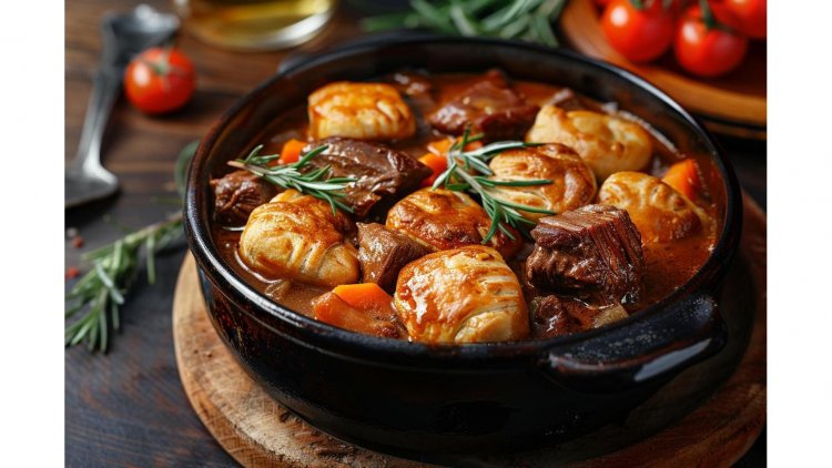 A Taste of Bavaria: Savory German Beef Goulash with Fluffy Dumplings