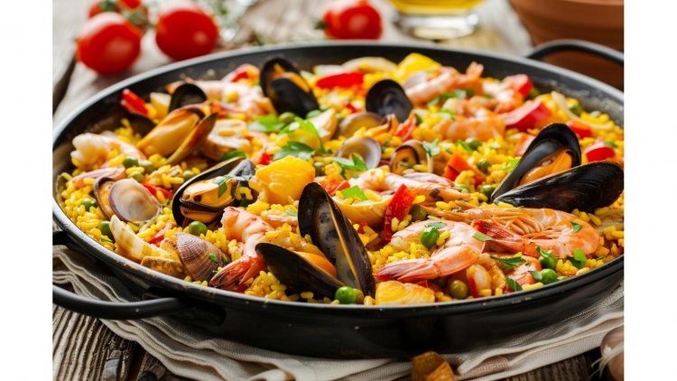 Paella Perfection: A Flavorful Fiesta with Seafood and Chorizo