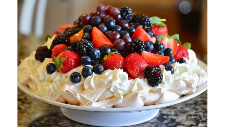 A Sweet Symphony: Crafting the Perfect Pavlova with Fresh Fruits and Whipped Cream