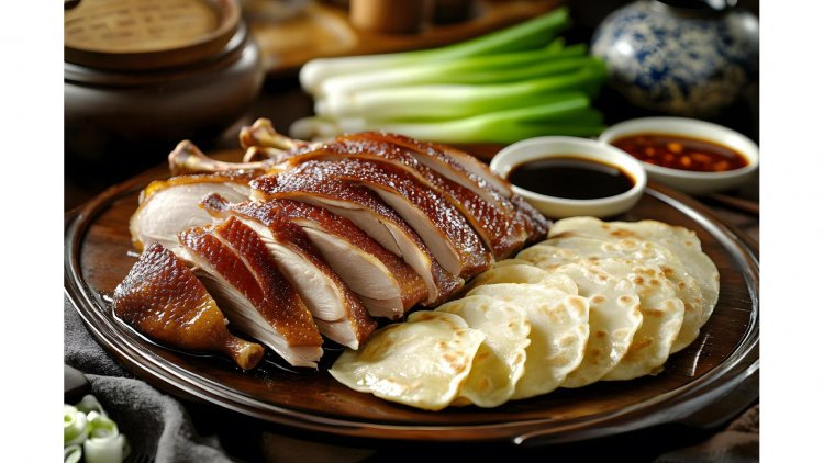 The Majestic Art of Peking Duck: A Culinary Triumph with Hoisin Sauce and Pancakes